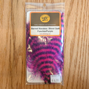 Barred Marabou Blood Quill - MFC - TaleTellers Fly Shop