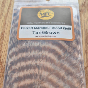 Barred Marabou Blood Quill - MFC - TaleTellers Fly Shop