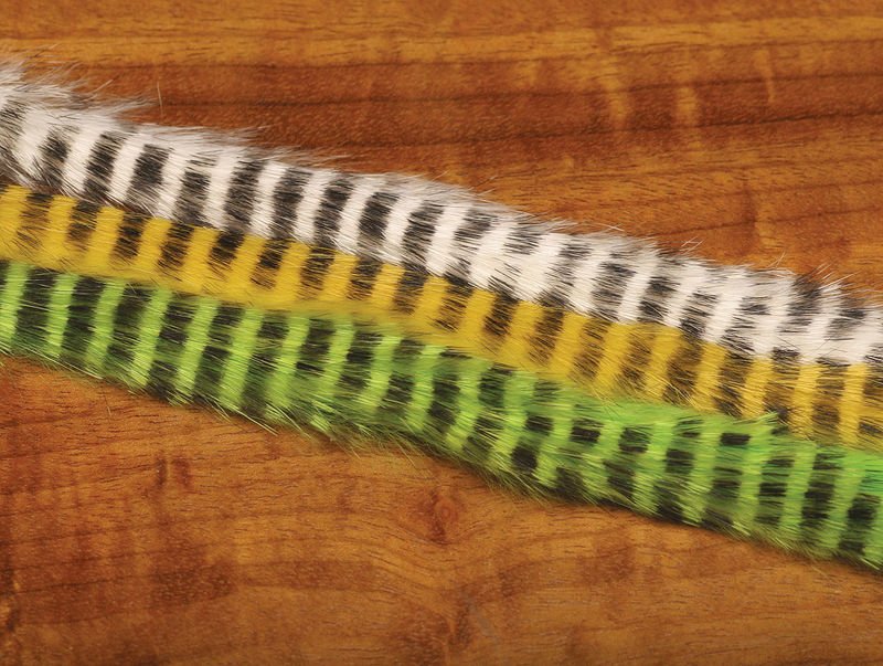 Black Barred Magnum Rabbit Strips - Hareline - TaleTellers Fly Shop