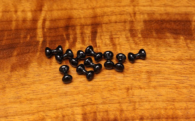 Black Painted Lead Dumbbell Eyes - TaleTellers Fly Shop