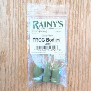 Rainy's Frog Bodies - Olive Foam - TaleTellers Fly Shop
