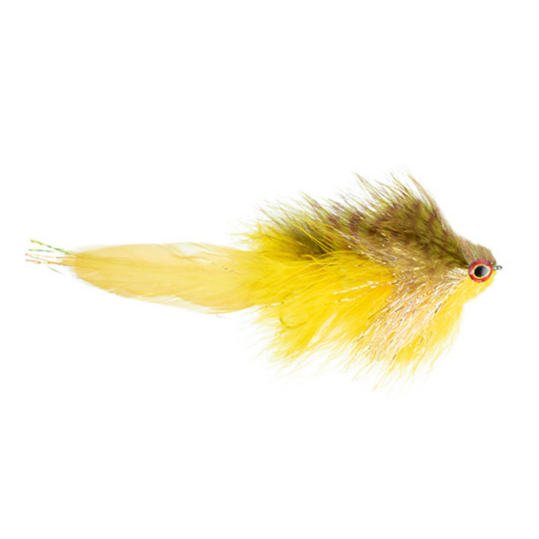 Galloup's Bangtail - Olive/Yellow - Articulated Streamer