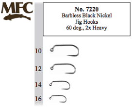 7220 Barbless Black Nickel Jig - MFC